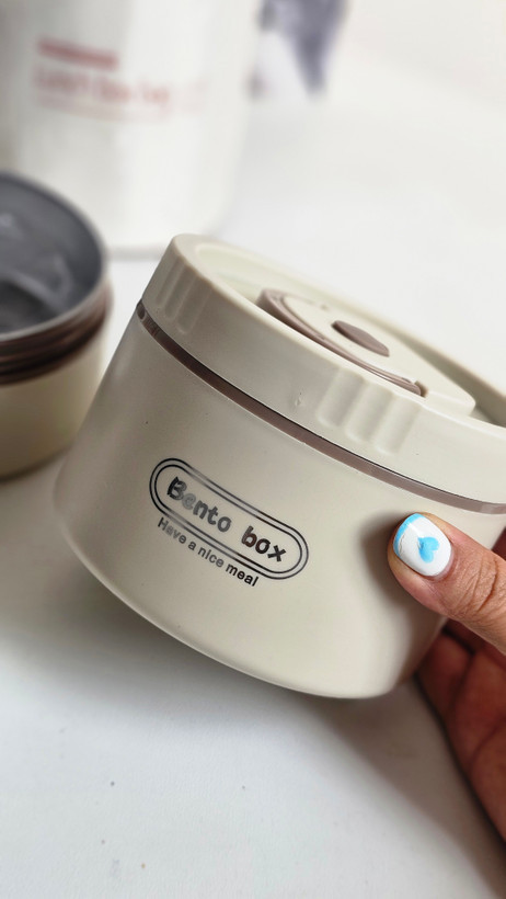 ظرف غذا و لانچ باکس استیل دوعددی کیف دار bento box