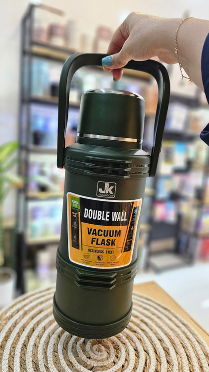 فلاسک استیل وکیوم 2.5 لیتری jk اصل برای سفر و طبیعتگردی سبز