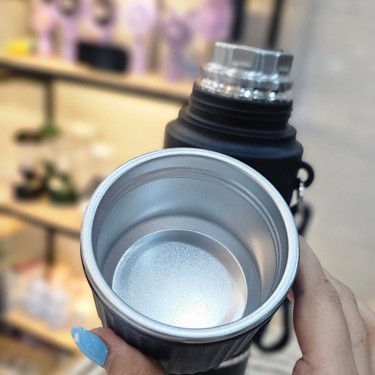 فلاسک استیل مسافرتی لیوان دار JK اورجینال حجم ۱۳۰۰ میل