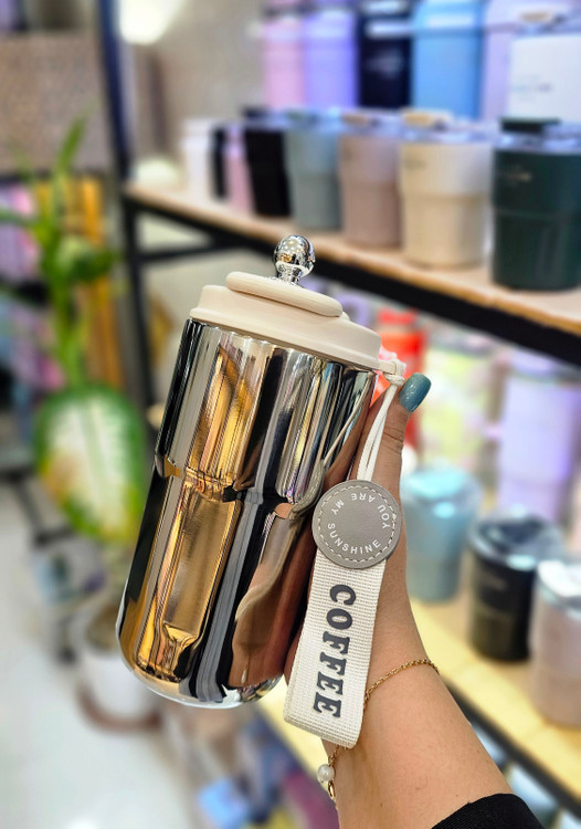 تراول ماگ لاکچری هوشمند(دماسنج دار) برند COFFEE