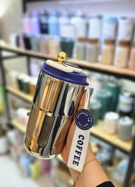 تراول ماگ لاکچری هوشمند(دماسنج دار) برند COFFEE