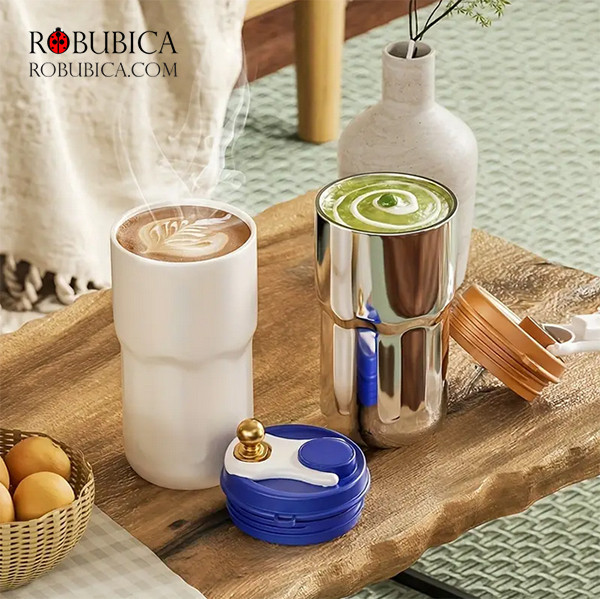 تراول ماگ لاکچری هوشمند(دماسنج دار) برند COFFEE
