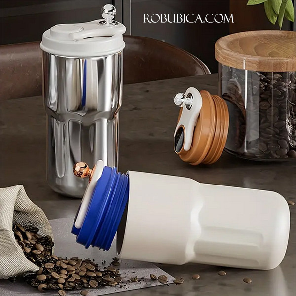 تراول ماگ لاکچری هوشمند(دماسنج دار) برند COFFEE