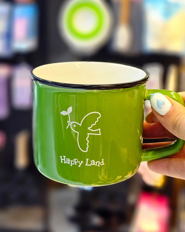 ماگ سرامیکی دسته دار درجه یک برند happy land
