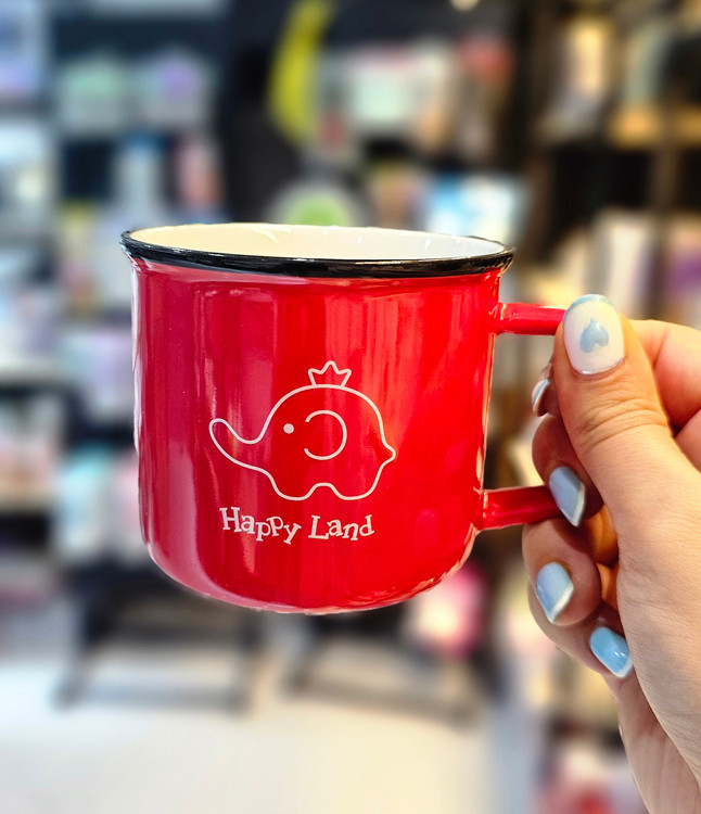 ماگ سرامیکی دسته دار درجه یک برند happy land