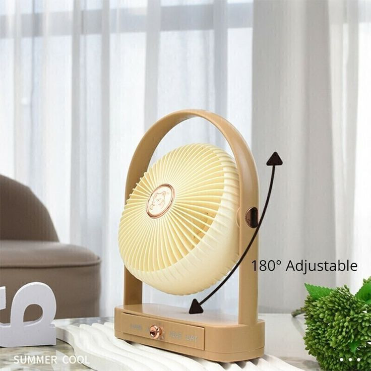 پنکه و چراغ خواب رومیزی شارژی تدی