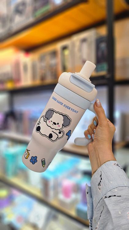 تراول ماگ تامبلر فانتزی استیل HAPPY DRINK