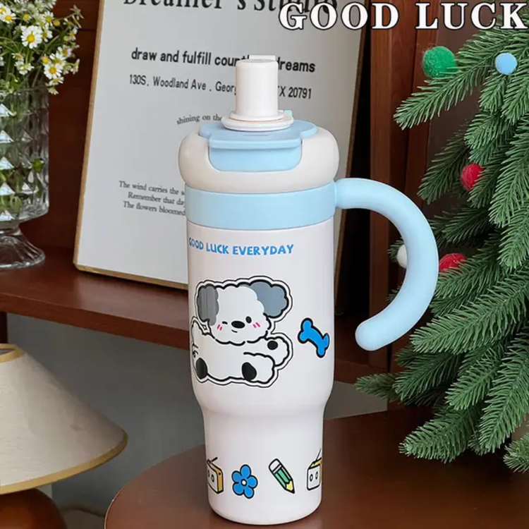تراول ماگ تامبلر فانتزی استیل HAPPY DRINK