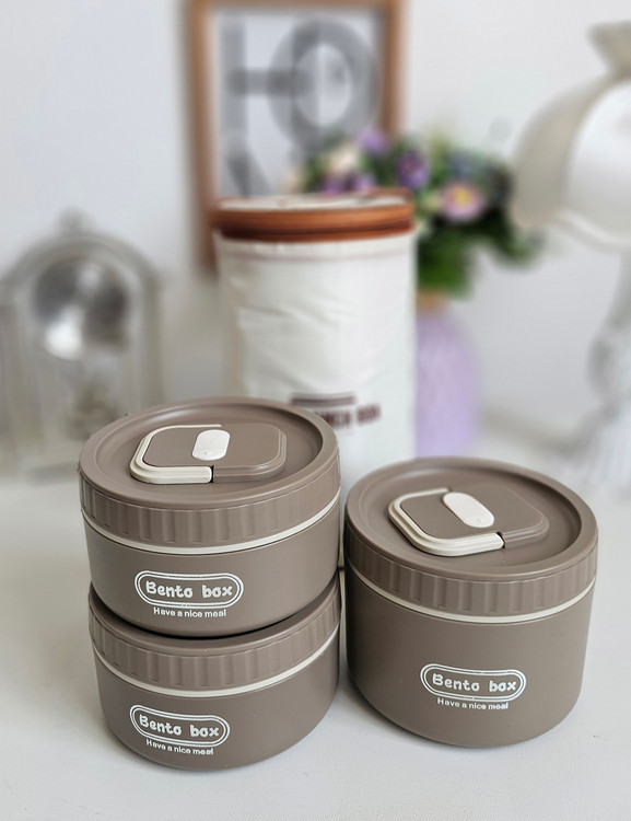 لانچ باکس سه تایی کیف دار بدون نشتی BENTO BOX
