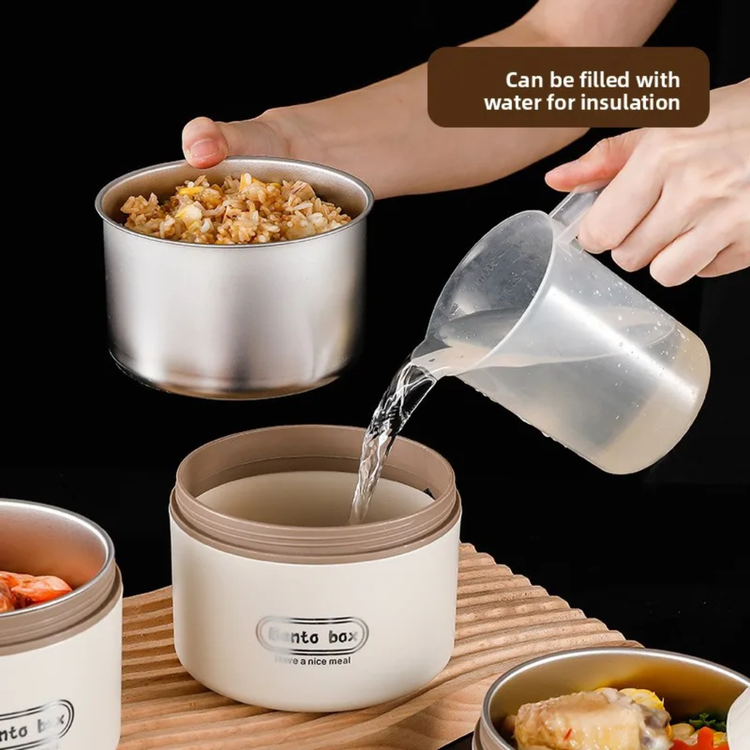 لانچ باکس سه تایی کیف دار بدون نشتی BENTO BOX