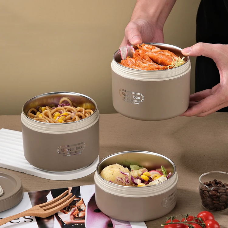 لانچ باکس سه تایی کیف دار بدون نشتی BENTO BOX