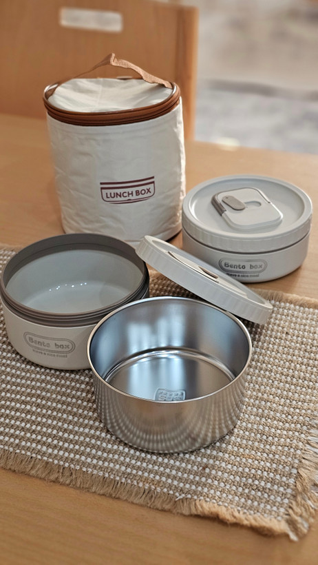 لانچ باکس و ظرف غذا دوتایی کیف دار سایز بزرگ BENTOBOX